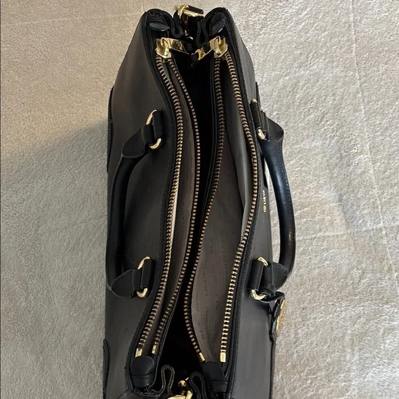 Lauren Ralph Lauren Black Leather Satchel - Picture 6 of 12